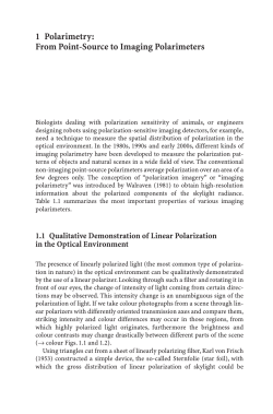 1 Polarimetry: From Point-Source to Imaging Polarimeters