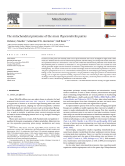 The mitochondrial proteome of the moss