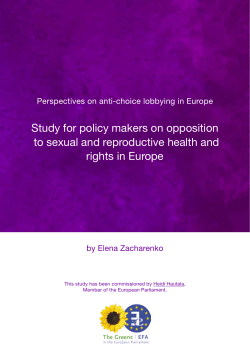 Study for policy makers on opposition to sexual and
