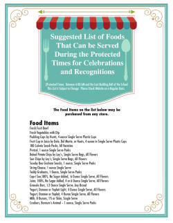 food list - Hampton City Schools