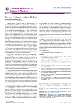 Current Challenges in Bone Biology - e