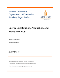 Energy Substitution, Production, and Trade in
