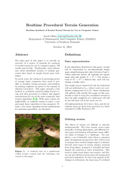 Realtime Procedural Terrain Generation