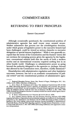 COMMENTARIES RETURNING TO FIRST PRINCIPLES