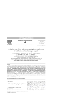 Oxidation state of iron in hydrous mantle phases: implications for