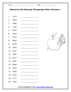 Round to the Nearest Thousands - Teach