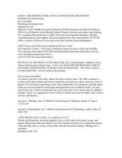 ECFE 2014 Brochure - Bemidji Area Schools