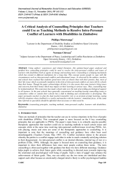 A Critical Analysis of Counselling Principles that