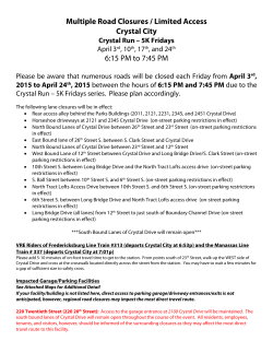 Multiple Road Closures / Limited Access Crystal City 6:15 PM to 7