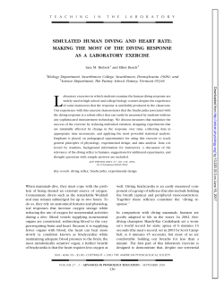simulated human diving and heart rate: making the most of the