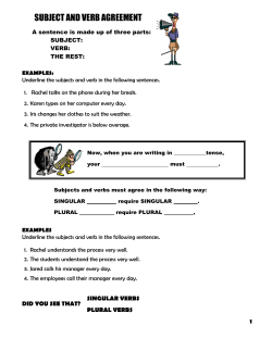 subject and verb agreement