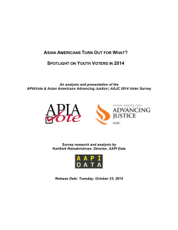 asian americans turn out for what? spotlight on youth voters in 2014