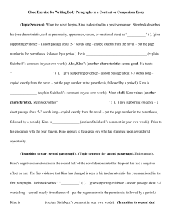 Cloze Exercise for Writing Body Paragraphs in a Contrast or