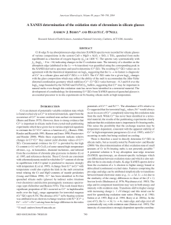 A XANES determination of the oxidation state of chromium in