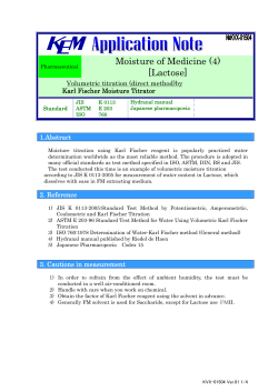 Moisture of Medicine (4) [Lactose]