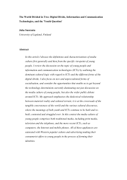 The World Divided in Two: Digital Divide, Information and
