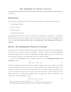 The Fundamental Theorem of Calculus