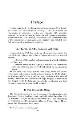 Commission on CIA Activities within the United States: Preface