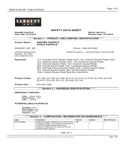 MSDS for #21930 - CHALK PASTELS