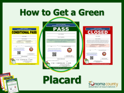 How to Get a Green Placard presentation