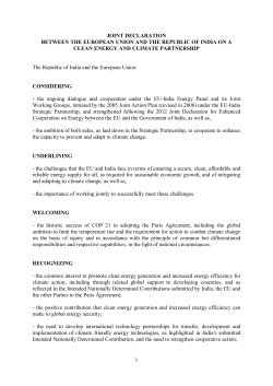 Joint declaration on a clean energy and climate partnership, 30