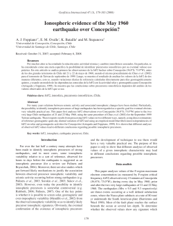 Ionospheric evidence of the May 1960 earthquake