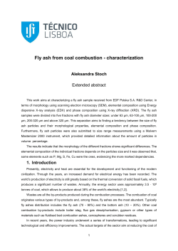 Fly ash from coal combustion