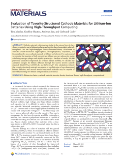 Evaluation of Tavorite-Structured Cathode Materials for Lithium