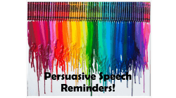Persuasive Speech Reminders