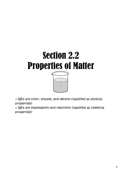 Section 2.2 Properties of Matter