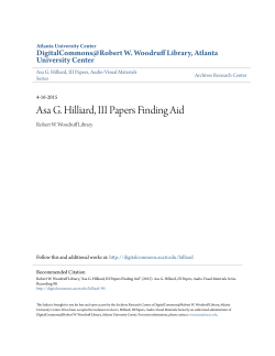Asa G. Hilliard, III Papers Finding Aid
