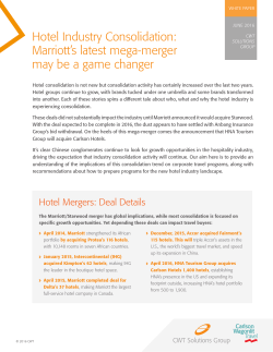 Hotel Industry Consolidation