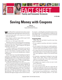 Saving Money with Coupons