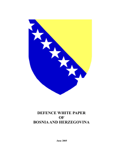DEFENCE WHITE PAPER OF BOSNIA AND HERZEGOVINA