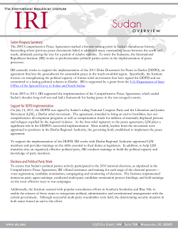 The 2005 Comprehensive Peace Agreement marked a historic