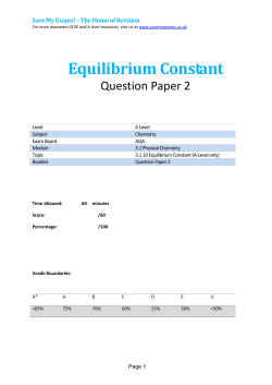 Equilibrium Constant