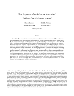 How do patents affect follow-on innovation?