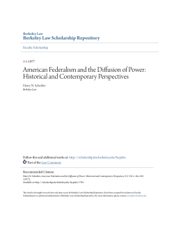 American Federalism and the Diffusion of Power: Historical and