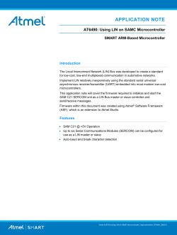 AT6490: Using LIN on SAMC Microcontroller