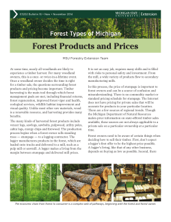 Forest Products and Prices - MSU Extension