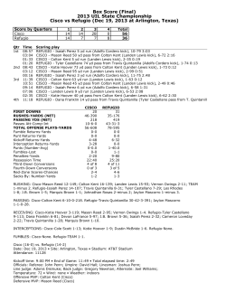 Box Score (Final) 2013 UIL State Championship Cisco vs Refugio