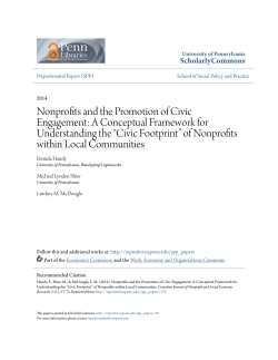 Nonprofits and the Promotion of Civic Engagement: A Conceptual