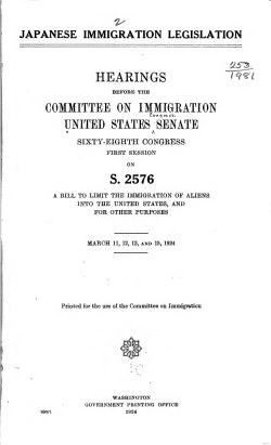 Japanese Immigration Legislation