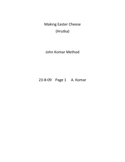 Making Easter Cheese (Hrutka) John Komar Method 23-8