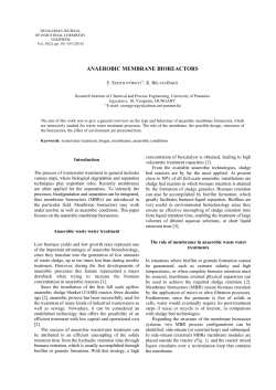 ANAEROBIC MEMBRANE BIOREACTORS