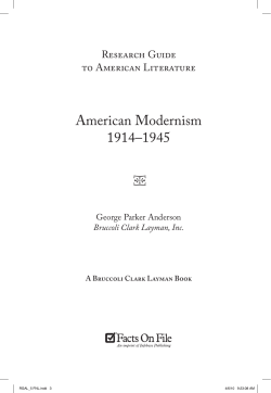 American Modernism, 1914&ndash;1945