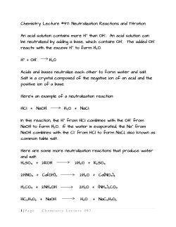 Page Chemistry Lecture #97 Chemistry Lecture #97