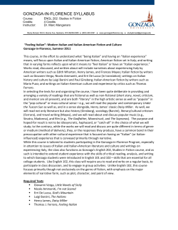 Studies in Fiction: "Feeling Italian"