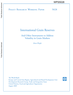 FAO - World bank documents
