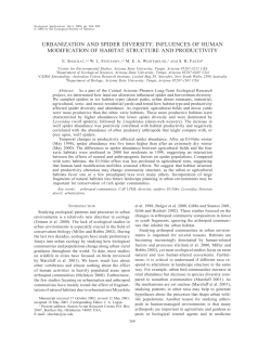 urbanization and spider diversity: influences of human modification